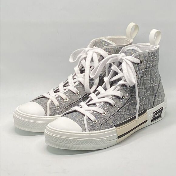 Dior B23 High Top 'Dior Oblique - Ruthenium Jacquard Sneakers size 43/us size 10 - Picture 4 of 15
